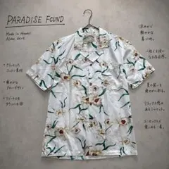 PARADISE FOUND アロハシャツ ハワイ製 オープンカラー オーキッドのサムネイル