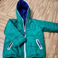 Moujonjon フード付き中綿コート グリーン