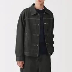 muji labo 再生ポリエステルデニム ジャケット M ブラック - メルカリ