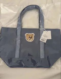 新品】フェイラー オールドテディ ワッペントートバッグ ブルー L