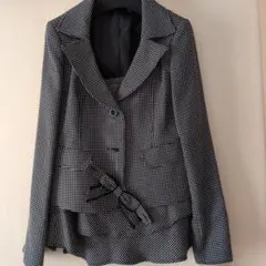 ドット柄テーラードジャケットとスカートセット１３号