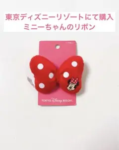 ミニーちゃん　リボン　ヘアポニー