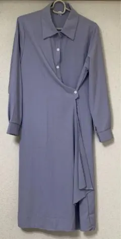 【新品・未使用】3WAY アシンメトリー　ワンピース　膝丈　ラベンダー　L