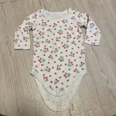 花柄 長袖 ベビー肌着 80cm
