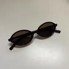 H&M オーバル サングラス ダークボルドー