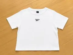 Reebok　ショート丈Tシャツ　トップス ホワイト Lサイズ クロップド丈のサムネイル