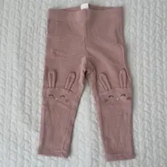 H&M ピンクウサギ耳レギンス 12M