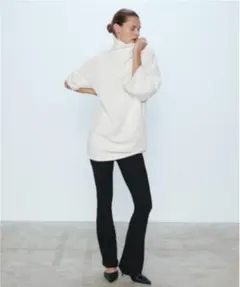 ザラ テクスチャー入り生地ワンピース