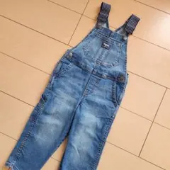 美品OshKosh デニムオーバーオール 100cm　ストレッチジーンズ
