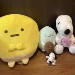 すみっコぐらし　スヌーピー　ぬいぐるみセットのサムネイル