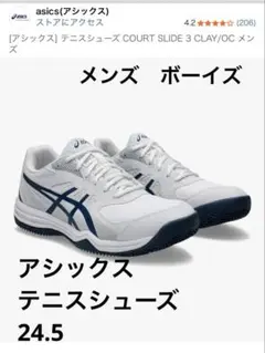 アシックス　テニスシューズ　オムニ　クレー　24.5cm メンズ