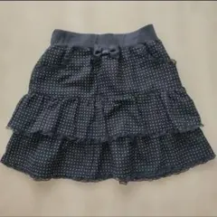 マザウェイズ スカート 130cm ドット柄 ティアードスカート