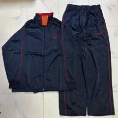 NIKE トラックスーツ セットアップ ネイビー レッド M タグ付き