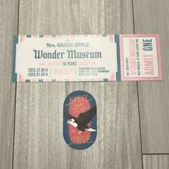 Mrs. GREEN APPLE Wonder Museum 入場券　ステッカー