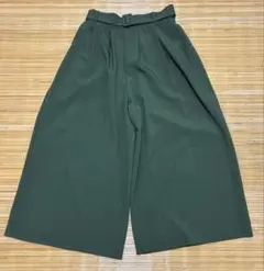 値下げ中　オリーブグリーン ワイドパンツ Mサイズ ベルト付き