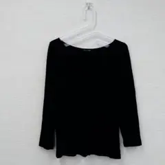 LAUTREAMONT カットソーボートネック 長袖無地 ブラック 40