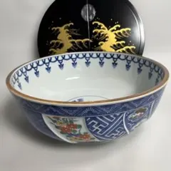 お稽古茶道具色絵捻祥瑞平水指王懐英作共箱
