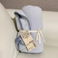 無印良品 片面フリースひざ掛け ブランケット ライトグレー 未使用☆