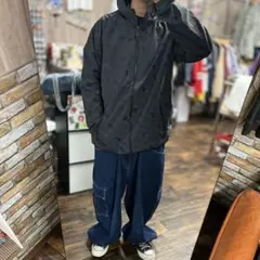 adidas ナイロンジャケット フード付き 黒 originals 古着