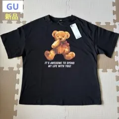 GU レディース　半袖　Tシャツ ビッグT 新品　S テディベア