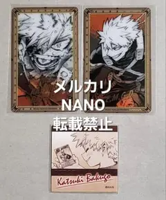 爆豪勝己 原画展 箔押しクリアカード スクエアステッカー