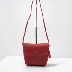 Vintage Coach Shoulder Bag Leather Red