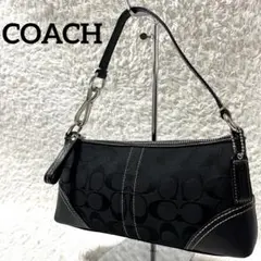 ✨未使用級✨COACH ワンショルダーバッグ 肩掛け シグネチャー レザー 黒