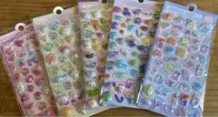 ぷくぷくシール 5セット ボンボンドロップシール 海外シール