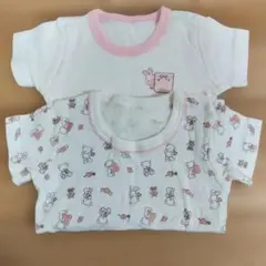 90 半袖肌着 うさぎ・くま