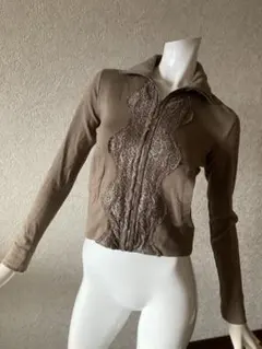 レース付き　パーカー　ピチT　平成ギャル　グランジ　Y2K