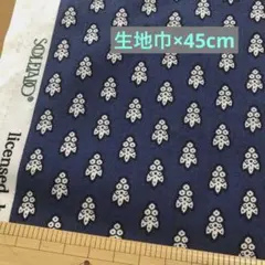 生地　はぎれ　ソレイアード シーチング　ネイビー系