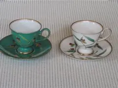 香蘭社　花柄ティーカップ・ソーサーセット