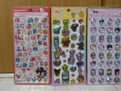 ボンボンドロップシール 文字 キティ 赤 ぷくキラ サンリオ ストーンシール3枚