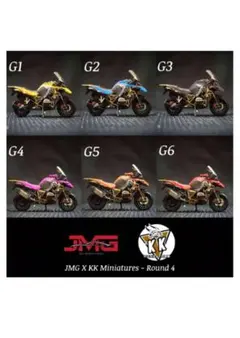 【新品】バイク 1/64 ミニチュア JMG×KK Miniatures 赤