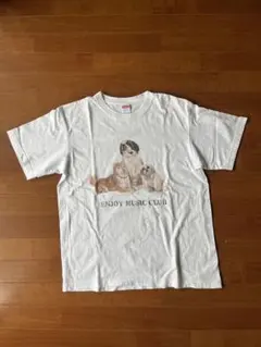 ※値下済み※ENJOY MUSIC CLUB 犬プリント Tシャツ ホワイト Lのサムネイル