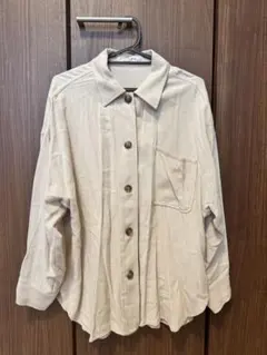 【SPIRALGIRL】オーバーサイズ シャツ ベージュ ビッグシルエットのサムネイル