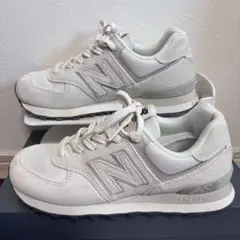 【美品】23cm New Balance ML U574 ホワイトスニーカー