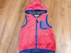 Bobson ピンク色の水玉模様ベスト 100cm