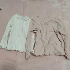 美品　肌着　長袖シャツ2枚セット サイズ90