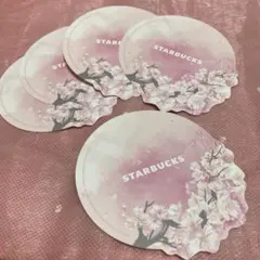❤️非売品❤️桜の花柄が美しい❤️STARBUCKS❤️コースター❤️5枚セット❤️スタバ❤️