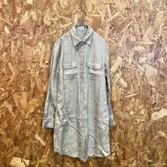 LE CIEL BLEU ロングワンピース フレア シャツ リネン ベージュ