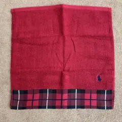 ポロ・ラルフ・ローレン フェイスタオル 赤