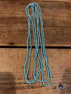 ビンテージ　ターコイズ　ビーズ　ネックレス