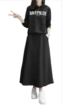 【新品未使用】セットアップ スウェット生地　スカート ルームウェア