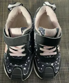 イフミー　靴　17.5cm 黒　ハート　ピンク　シューズ