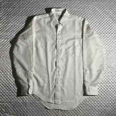70s VINTAGE USA ARROW ストライプ長袖シャツ 白