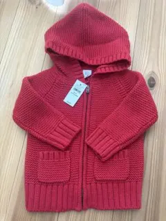 お値下げ！baby GAP 赤 フード付きニットセーター 90cm