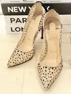Christian Louboutin ドット柄シースルーパンプス　23.5cmのサムネイル