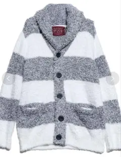 gelato piqueクリスマスHOMMEメランジボーダーカーデ ネイビー M