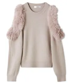 エコファースリーブニットプルオーバー SNIDEL ピンク　スナイデル